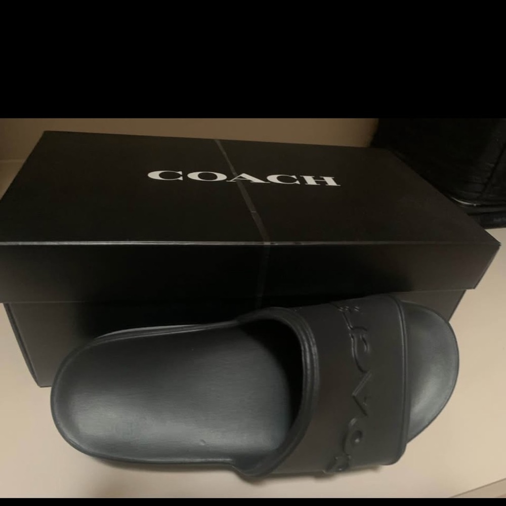 Coach Slides 8 D,  Black, Jesse